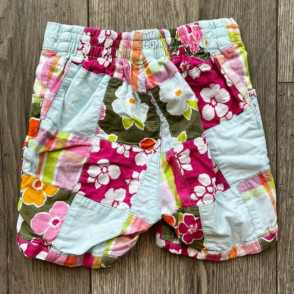 Gymboree Baby Girl Hibiscus Plaid Shorts Size 6-12 Months